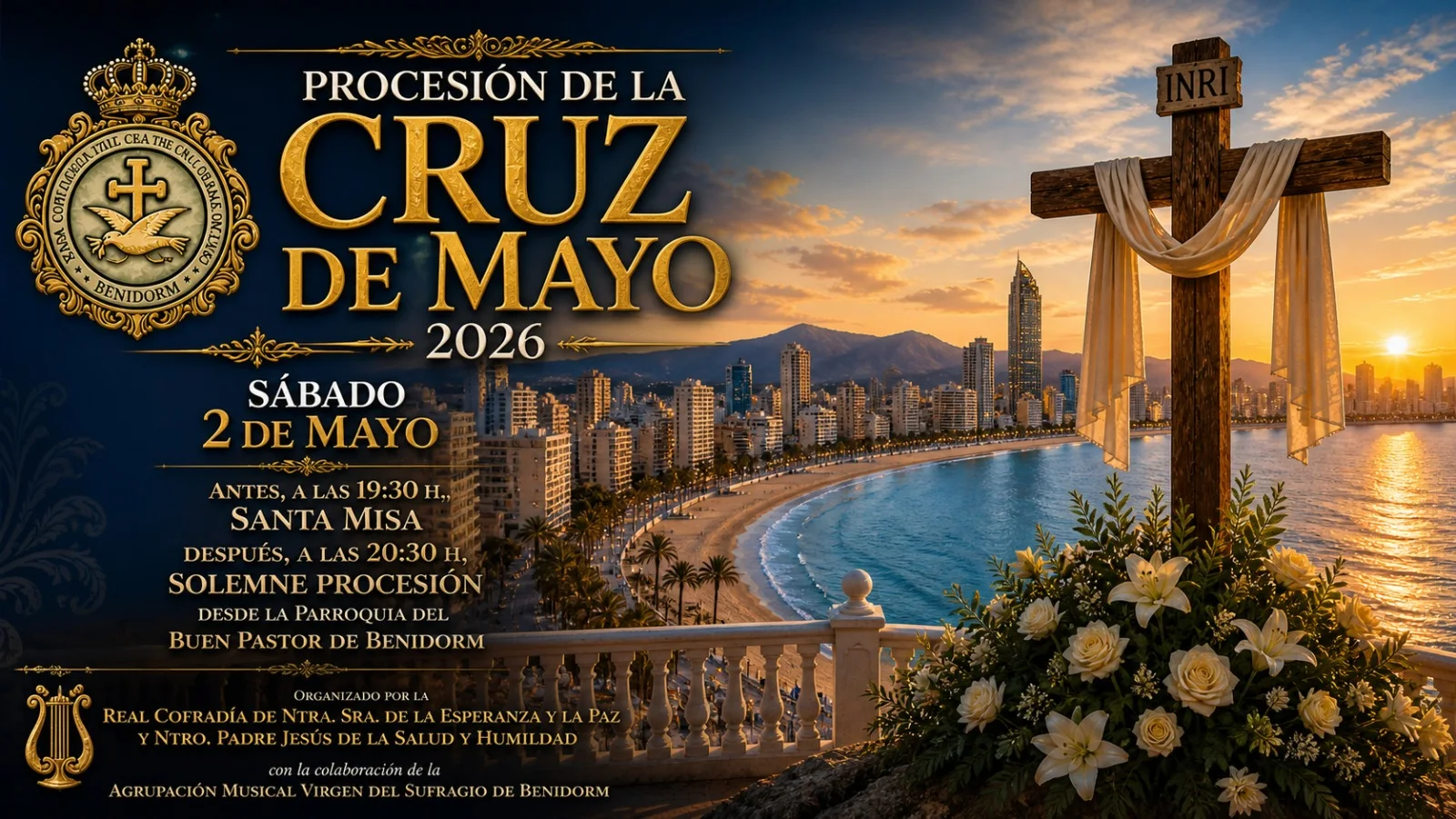 Benidorm se rinde a la fe: la Cruz de Mayo iluminará sus calles en una noche de emoción y devoción ✨ Benidorm se rinde a la fe: la Cruz de Mayo iluminará sus calles en una noche de emoción y devoción ✨
