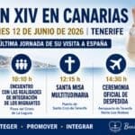 Miles de corazones acompañan a León XIV en su despedida desde Canarias