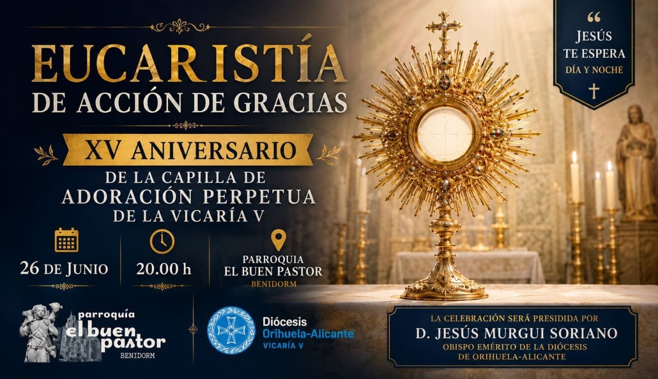 Benidorm celebra 15 años de Adoración Perpetua: un relevo de fe que nunca se ha detenido. Benidorm celebra 15 años de Adoración Perpetua: un relevo de fe que nunca se ha detenido.